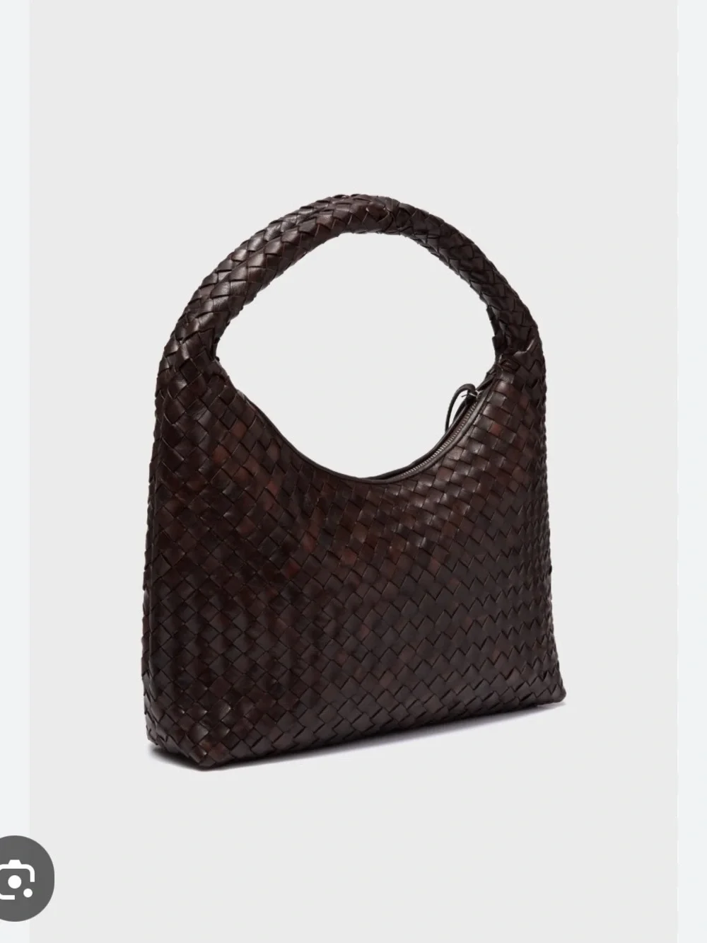 Loeffler Randall Willow Woven Leather Hobo Bag in Dark Brown - Picture 4 of 10